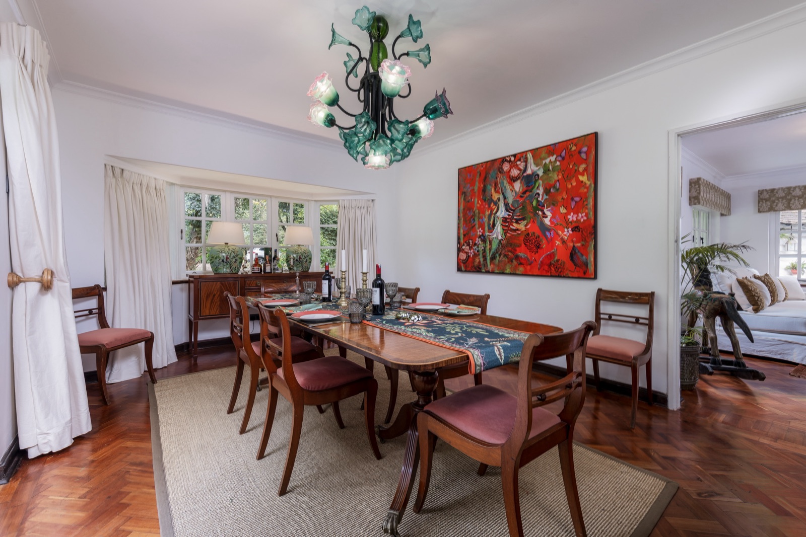 The dining room
