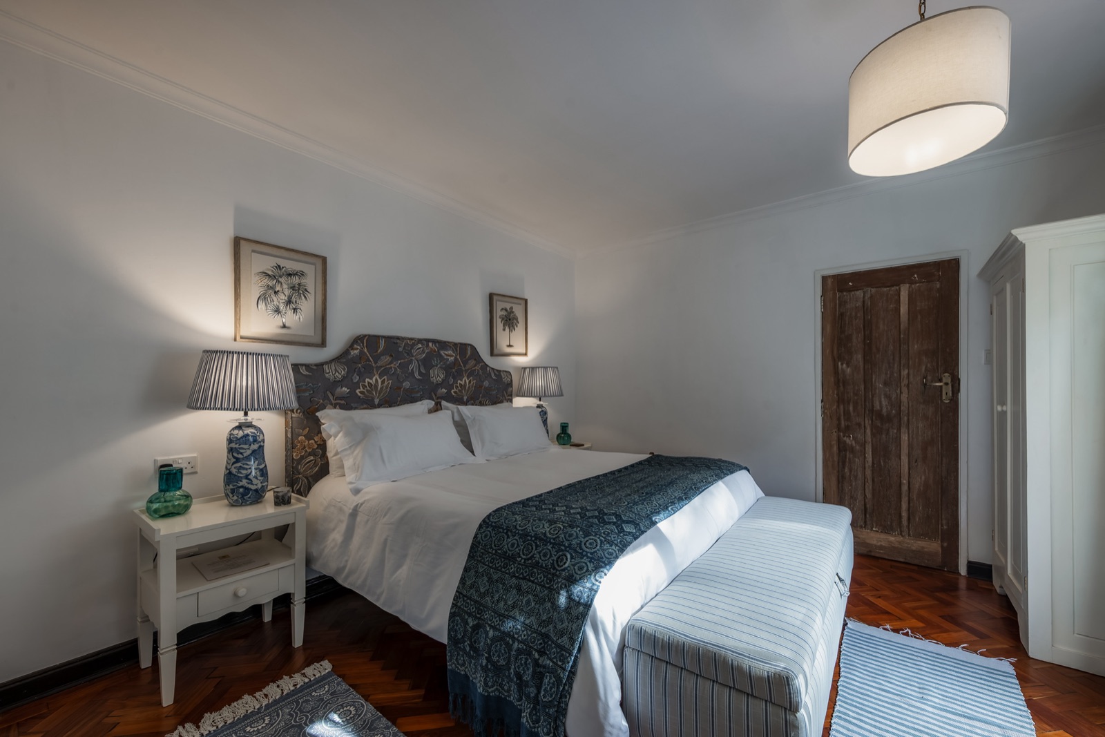 The Jacaranda bedroom, also known as the Blue Room